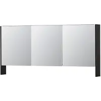 Ink SPK3 Spiegelkast 3 Deuren - 160x74cm - Houtskool Eiken - Spiegels, Spiegelkasten - 8718835091453