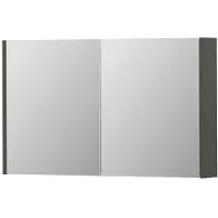 Ink SPK1 Spiegelkast 2 Deuren - 100x60cm - Mat Beton Groen - Spiegels, Spiegelkasten - 8718835101404