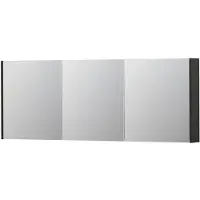 Ink SPK1 Spiegelkast 3 Deuren - 160x60cm - Mat Antraciet - Spiegels, Spiegelkasten - 8718835102142