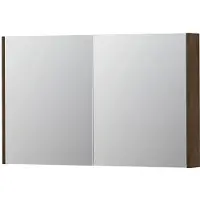 Ink SPK2 Spiegelkast 2 Deuren - 120x74cm - Fineer Chocolate - Spiegels, Spiegelkasten - 8718835092658