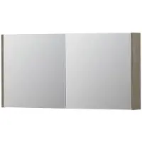 Ink SPK1 Spiegelkast 2 Deuren - 120x60cm - Greige Eiken - Spiegels, Spiegelkasten - 8718835101497