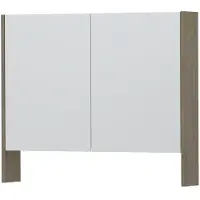 Ink SPK3 Spiegelkast 2 Deuren - 90x74cm - Greige Eiken - Spiegels, Spiegelkasten - 8718835090463