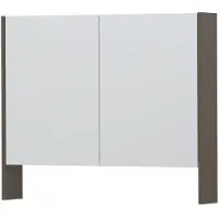 Ink SPK3 Spiegelkast 2 Deuren - 90x74cm - Mat Taupe - Spiegels, Spiegelkasten - 8718835090340