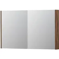 Ink SPK2 Spiegelkast 2 Deuren - 120x74cm - Noten - Spiegels, Spiegelkasten - 8718835052805