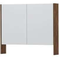 Ink SPK3 Spiegelkast 2 Deuren - 90x74cm - Noten - Spiegels, Spiegelkasten - 8718835090449