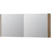 Ink SPK1 Spiegelkast 2 Deuren - 140x60cm - Naturel Eiken - Spiegels, Spiegelkasten - 8718835101756