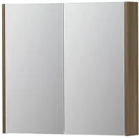 Ink SPK2 Spiegelkast 2 Deuren - 80x74cm - Zuiver Eiken - Spiegels, Spiegelkasten - 8718835092320