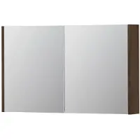 Ink SPK1 Spiegelkast 2 Deuren - 100x60cm - Fineer Chocolate - Spiegels, Spiegelkasten - 8718835101381