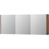 Ink SPK1 Spiegelkast 3 Deuren - 160x60cm - Noten - Spiegels, Spiegelkasten - 8718835102005