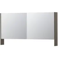 Ink SPK3 Spiegelkast 2 Deuren - 140x74cm - Mat Taupe - Spiegels, Spiegelkasten - 8718835091095