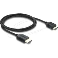 DeLOCK Coaxial High Speed HDMI cable HDMI male to Mini HDMI male 8K 60 Hz with braided coating 1 m