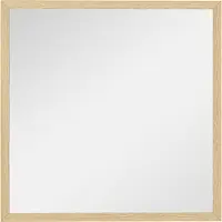 HOMCOM Wandspiegel - Glas - 50x50x2cm - Natuurlijk hout