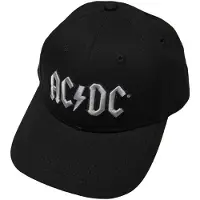 ACDC AC/DC Baseballcap met logo voor volwassenen (Zwart/Zilver)