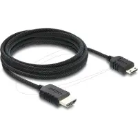 DeLOCK Coaxial High Speed HDMI cable HDMI male to Mini HDMI male 8K 60 Hz with braided coating 3 m