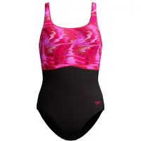 Speedo - Women's Print Contour Eclipse One Piece - Badpak 36, zwart
