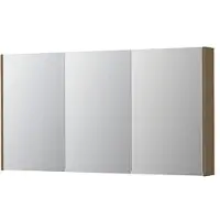 Ink SPK2 Spiegelkast 3 Deuren - 140x74cm - Olijf Eiken - Spiegels, Spiegelkasten - 8718835397821