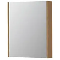 Ink SPK2 Spiegelkast 1 Deur - 60x74cm - Blank Eiken - Spiegels, Spiegelkasten - 8718835397562