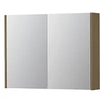 Ink SPK1 Spiegelkast 2 Deuren - 80x60cm - Olijf Eiken - Spiegels, Spiegelkasten - 8718835397302