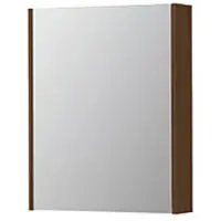 Ink SPK2 Spiegelkast 1 Deur - 60x74cm - Warm Walnoot - Spiegels, Spiegelkasten - 8718835397579