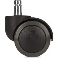 Hjh OFFICE 5x ROLO No-Noise 11mm/50mm Harde bodem - Bureaustoelwielen Zwart