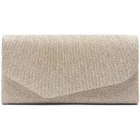 Manfield Zilveren glitter clutch | Maat Onesize