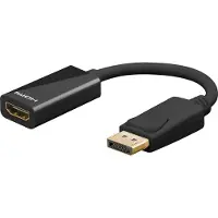 24.Se DisplayPort naar HDMI adapter - DP 1.2 / HDMI 1.4 (4K 30Hz) / zwart - 0,15 meter
