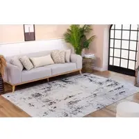 Surya Vloerkleed - Woonkamer, Slaapkamer - Modern Abstract Tapijt NATALIA - Wit/Grijs - 152x213 cm