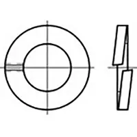 Toolcraft TO-6854133 Veerring Binnendiameter: 14 mm DIN 127 Verenstaal Verzinkt 500 stuk(s)