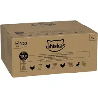 Whiskas et Food Pouches, Delicious and Tasty Mixed Selection in Jelly, Geschikt voor Cats Aged 1+, 120 x 85 g