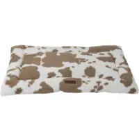 Animal Boulevard Cow Plush benchkussen wit/mokka XL