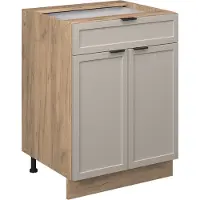 Vicco Fame-Line Onderkasten – 60 cm met lade, WB Eik GrijsBeige
