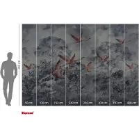 Overig Fotobehang Flamingos In The Sky - Meerkleurig - 2,80m X 400cm