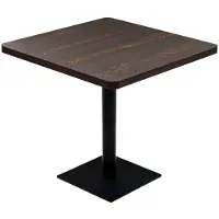 Syfax Bistrotafel vierkant 80x80x75 cm MDF en staal donker essenkleur