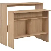 Syfax Bartafel met 2 tafelbladen 130x40x120 cm eikenkleurig