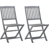 Syfax Opklapbare stoelen, 2 stuks, massief acaciahout
