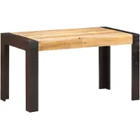 Syfax Eettafel 140x70x76 cm massief ruw mangohout