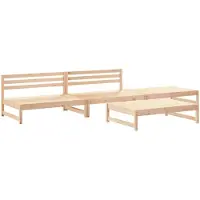 vidaXL 4-delige Loungeset massief grenenhout