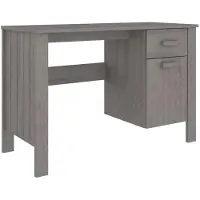 Syfax Bureau HAMAR 113x50x75 cm massief grenenhout lichtgrijs