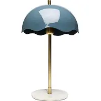 Kare Design tafellamp Lia, blauw, Woon-/ Eetkamer, metaal, tafellamp