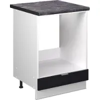Vicco Fame-Line Ovenombouwkast – 60 cm, WB Antraciet Zwart gestreept