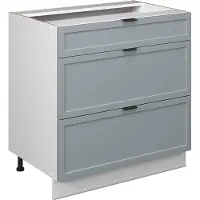 Vicco Fame-Line Keukenonderkast – 80 cm met 3 laden, WB Eik Licht blauw-grijs