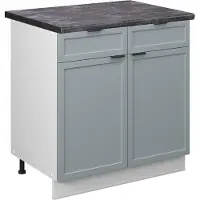 Vicco Fame-Line Keukenonderkast – 80 cm, WB Antraciet Licht blauw-grijs