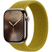 Apple Gevlochten solobandje voor de Watch | 44/45/46/49 mm - Maat 9 - Chartreuse