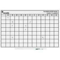Rocada whiteboard - Skinplanner - 75x115cm - wit gelakt - maandverdeling - RO-6420YP