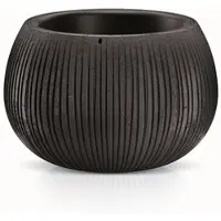 Prosperplast / Beton Bowl bloempot met inzet - zwarte kleur