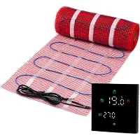 Pro-mat 27 m² - XXL complete vloerverwarming set 150 watt met 16A wifi thermostaat + uitbreiding - vloerverwarming matten - vloerverwarming matten