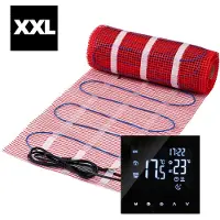 Pro-mat 55 m² - XXL complete elektrische vloerverwarming set 150 watt met 25A wifi thermostaat - vloerverwarming matten - vloerverwarming matten