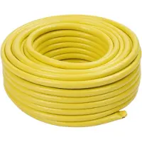 Relaxdays tuinslang, 20 meter, universele waterslang 1/2 inch, UV- en weerbestendig, geweven tuinslang, PP, geel
