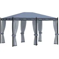 Syfax Prieel met horren 3x4 m staal antraciet