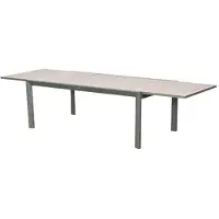 Hespéride Uitschuifbare tuintafel voor 12 personen van aluminium met houtlook ÉVASION